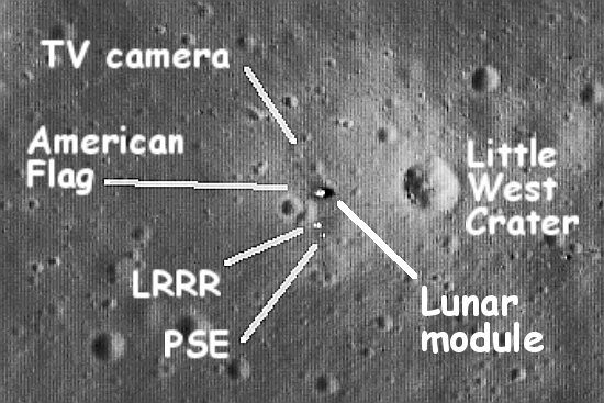Tranquility Base as imaged by LRO