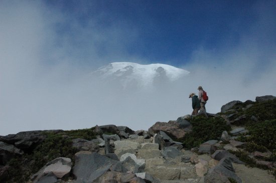 Mt. Rainier, in the clouds