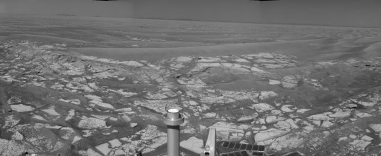 Endeavour Crater on the horizon
