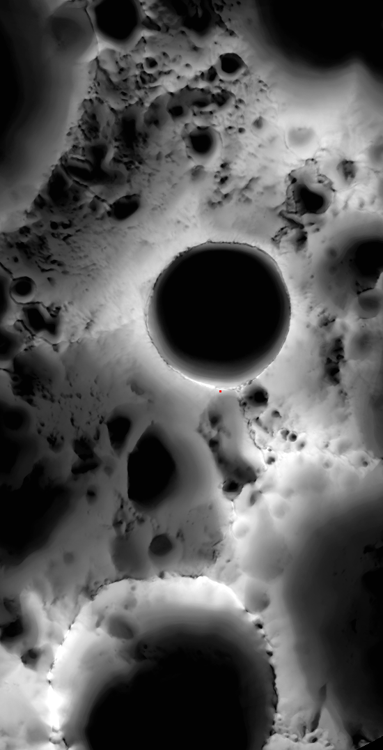 illumination map of lunar south pole