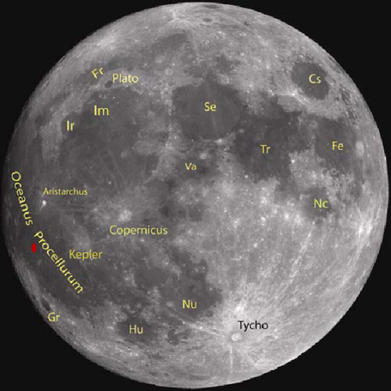 The Moon's near side, annotated