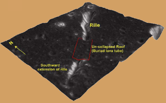 Computer generated image of lava tube