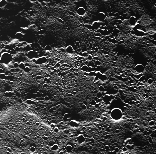 Mercury's north pole area