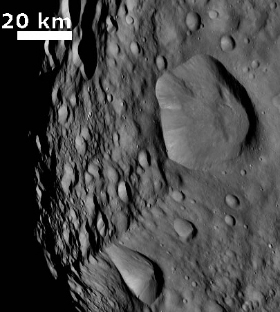 strange craters on Vesta