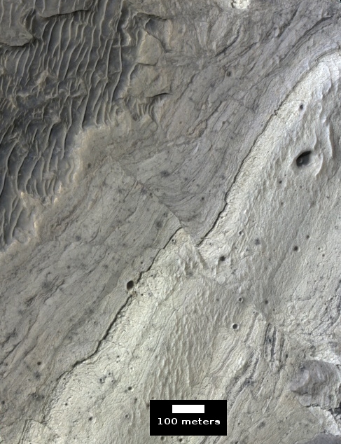 Martian fault, close up