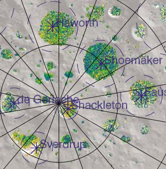 The Moon's south pole by starlight