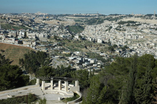 The view of Jerusalem from the Peace Forest
