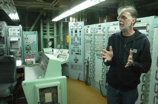 Chuck Penson in the silo control room.