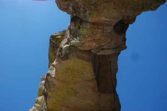 looking up at the arch