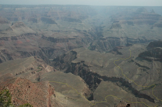 Tonto Trail from the South Rim