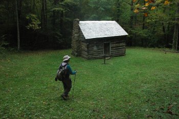 The Baxter cabin in the Smoky Mountains