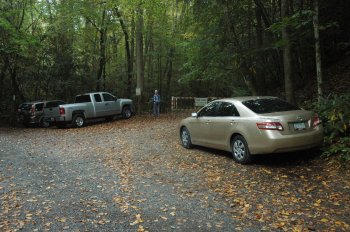 Maddron Bald trailhead during the federal shutdown