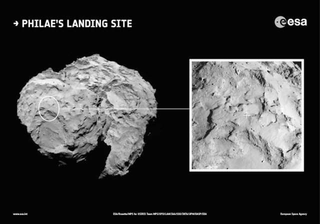 Philae's primary landing site