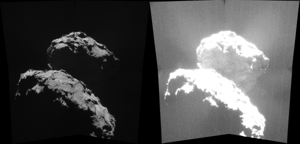 Adjusted comet image