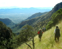 view descending into Pima Canyon