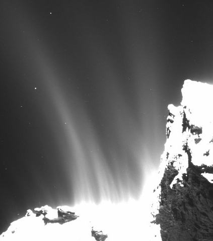 plumes from Comet 67P/C-G