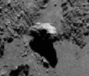 balanced rock on Comet 67P/C-G