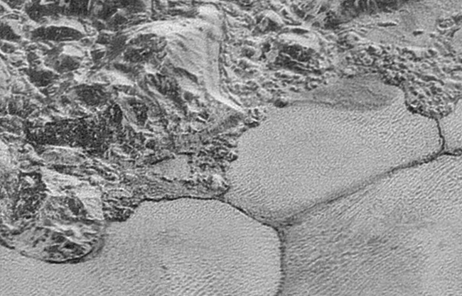 Pluto's mountainous shoreline