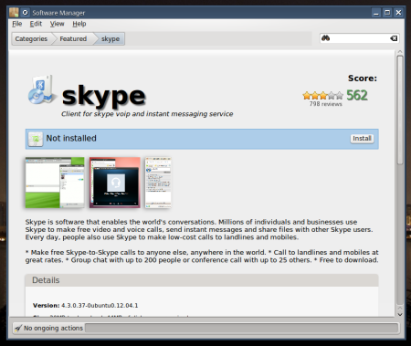 Skype as offered by Linux