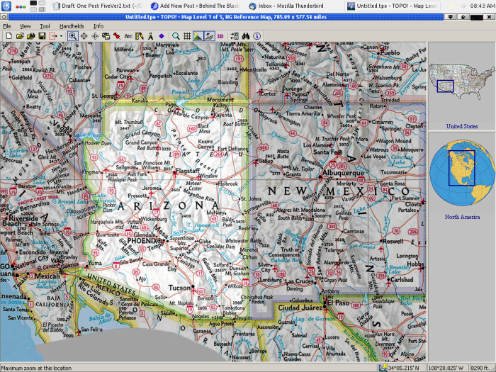 National Geographics Topo!, running on Linux using WINE