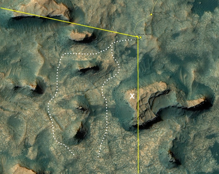 Possible routes through Murray Buttes