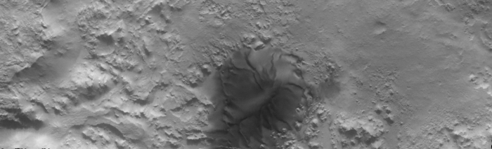 Isolated dune on Mars