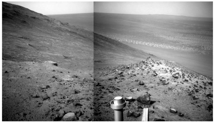 Lewis and Clark Gap within Endeavour Crater's rim