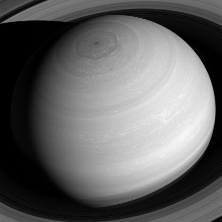 Saturn from above.