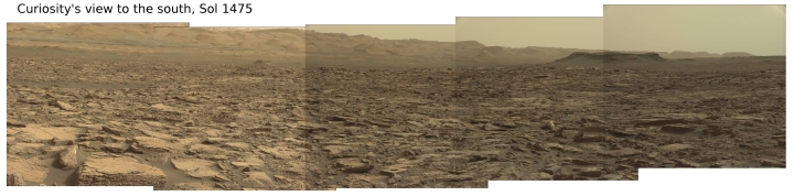 Curiosity looking west, Sol 1475