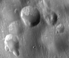 close-up of soft craters
