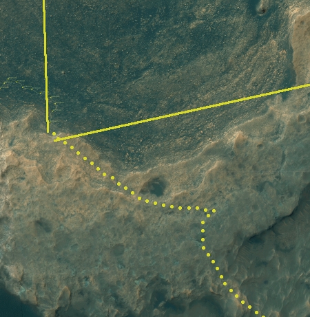 Curiosity's location, Sol 1802
