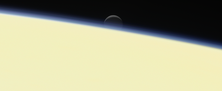 Enceladus as seen by Cassini two days before mission end