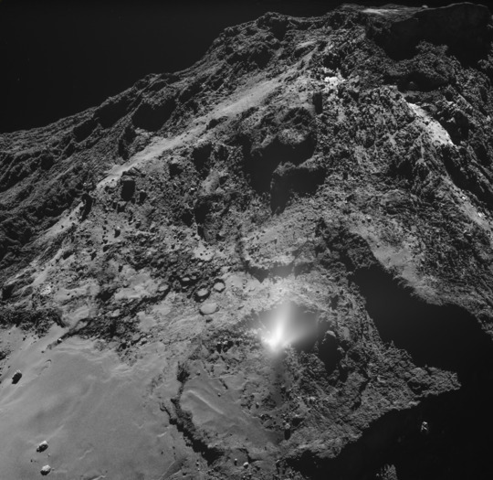 Dust jet on Comet 67P/C-G