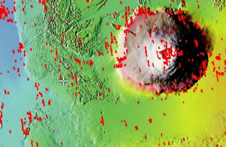 Location of flow, west of Olympus Mons