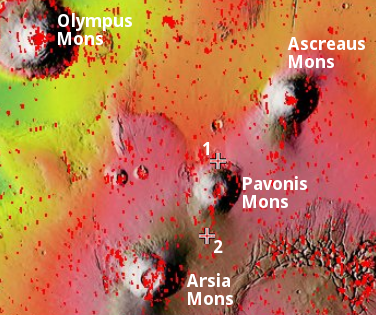 Overview of the volcanic Tharsis Bulge on Mars