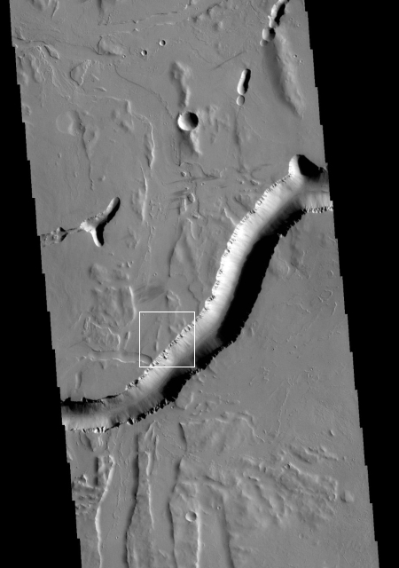 Mars Odyssey close-up of Olympica Fossae