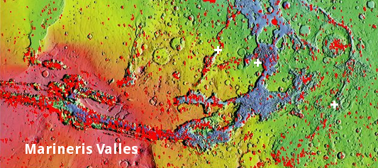 Overview map of Marineris Valles