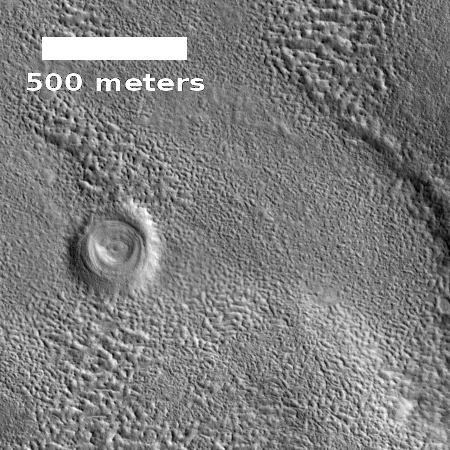 Weird crater on Mars