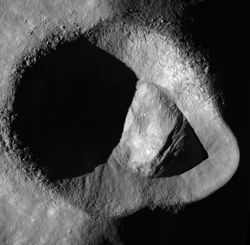 Strange Ryder Crater on the Moon