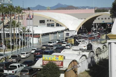 The view of the border from inside Mexico