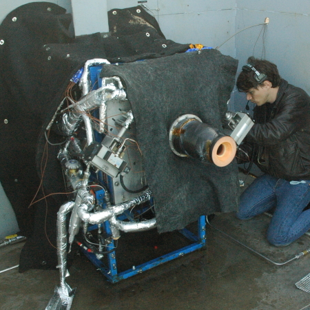 Preparing for test of second stage engine