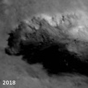 Close-up of 2018 landslide origin