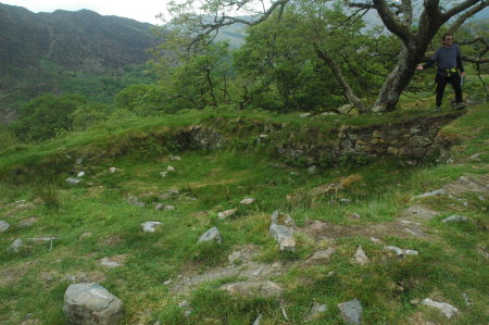 Foundation at top of hill