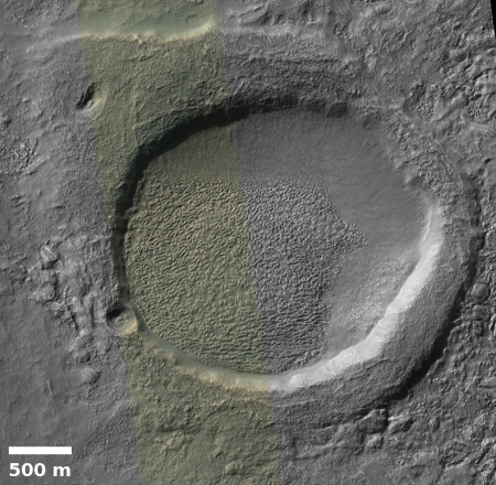 Crater inside crater