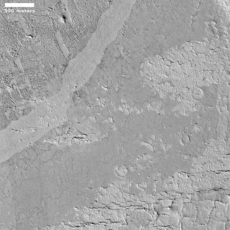Stucco and filled cracks on Mars