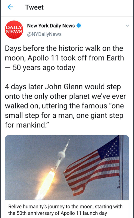 Daily News gets Apollo 11 very wrong