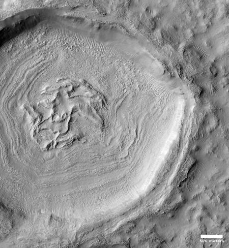 Concentric crater glacial fill