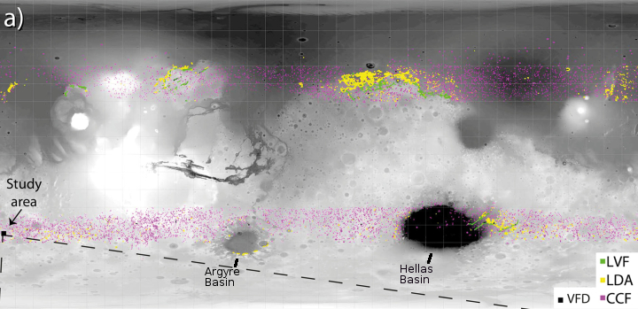 The glaciers on Mars