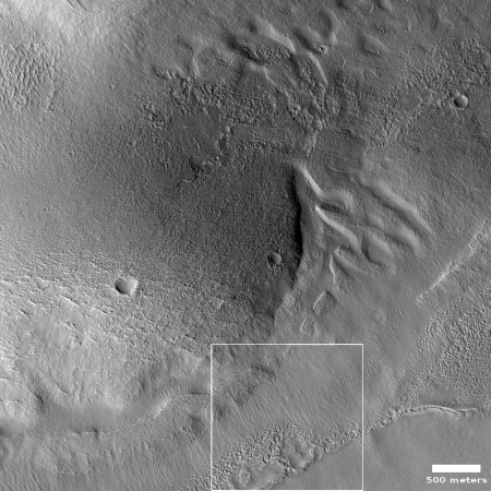 An example of a nearby lobate debris apron glacier