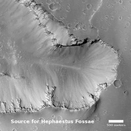 Source for Hephaestus Fossae